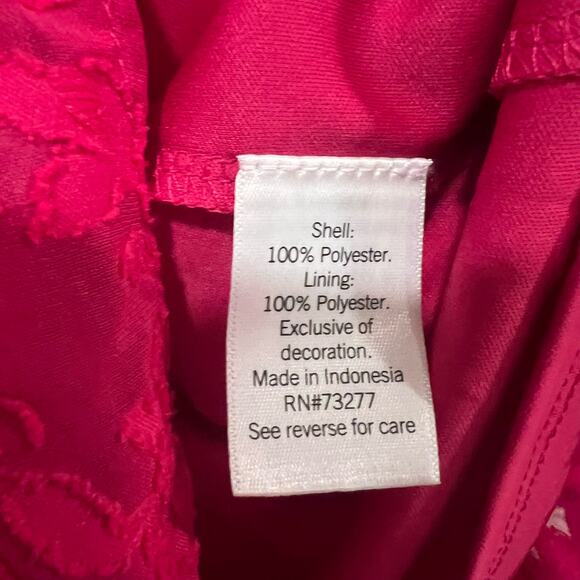 Lauren Conrad Bight Pink Longsleeve Dress Lace Detail Size XS - Picture 5 of 10